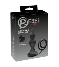 Penis-/Hodenring „RC Butt Plug with Cock & Ball Rings“ mit Vibro-Analp