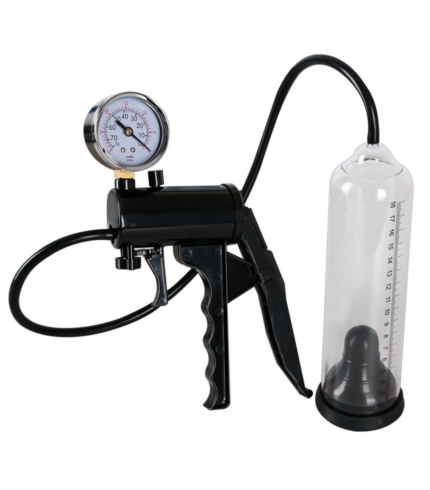 Penispumpe „Stiff and Strong“ mit Messskala