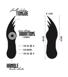 Zungenvibrator „Licking Vibrator“ mit 3 dynamisch flatternden Spitzen