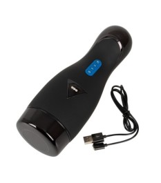 „Masturbator mit 3 Funktionen“ mit Vibration, Saug- & Wärmefunktion