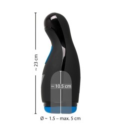 „Masturbator mit 3 Funktionen“ mit Vibration, Saug- & Wärmefunktion