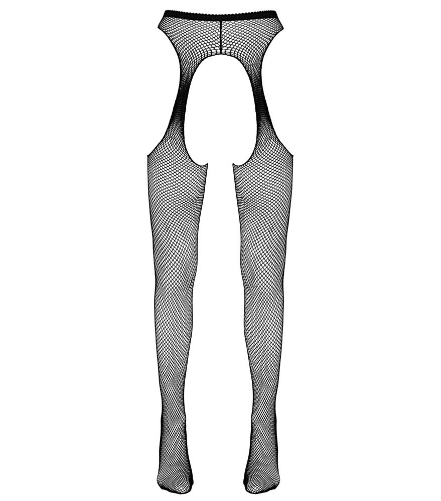 Straps-Strumpfhose aus feinmaschigem Netzmaterial