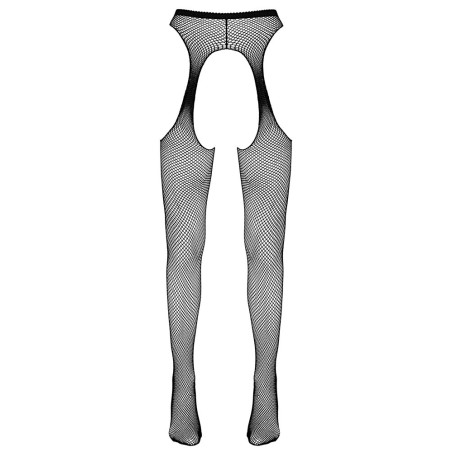 Straps-Strumpfhose aus feinmaschigem Netzmaterial