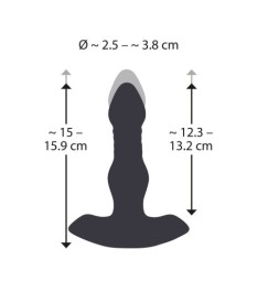 „RC Analplug mit Stoßfunktion“ mit 10 Vibrationsmodi und 3 Stoßgeschwi