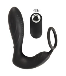 Analvibrator „RC Prostata Plug mit Penisring“