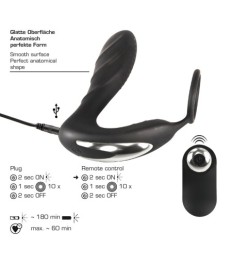 Analvibrator „RC Prostata Plug mit Penisring“