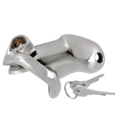 Peniskäfig „Chastity Cage Short“ aus Edelstahl, 289 g schwer