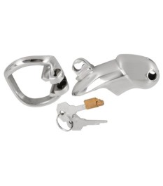 Peniskäfig „Chastity Cage Short“ aus Edelstahl, 289 g schwer