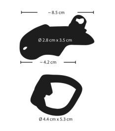 Peniskäfig „Chastity Cage Short“ aus Edelstahl, 289 g schwer