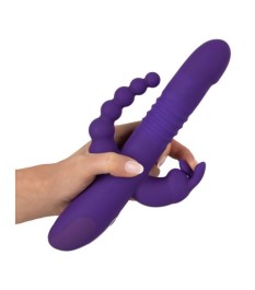 Stoßvibrator „Thrusting Pearl Triple Vibrator“ mit Klitoris- und Analv