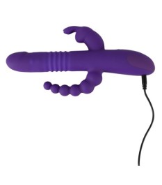 Stoßvibrator „Thrusting Pearl Triple Vibrator“ mit Klitoris- und Analv