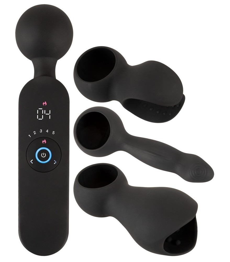 Massagestab „wand vibrator with 3 Attachments“ mit 3 Aufsätzen
