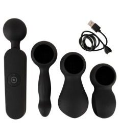 Massagestab „wand vibrator with 3 Attachments“ mit 3 Aufsätzen