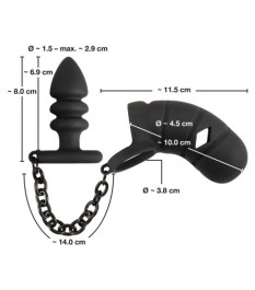 Peniskäfig „Cock cage with butt plug“ mit Analplug