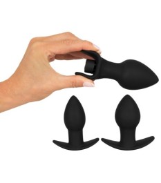 4-teiliges „Butt plug set“ mit 3 Analplugs + 1 Vibrobullet