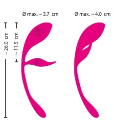 Vibro-Ei „RC Double Pleasure Love Ball“ mit Klitorisvibrator