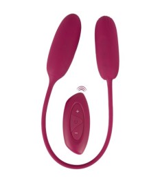 Doppel-Vibrobullet „RC Shaking & Vibrating Love Egg Duo“ verbunden mit 31-cm-Silikonband