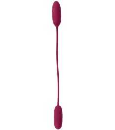 Doppel-Vibrobullet „RC Shaking & Vibrating Love Egg Duo“ verbunden mit 31-cm-Silikonband