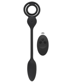 Vibro-Analplug mit Penis-/Hodenring