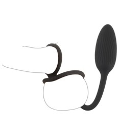 Vibro-Analplug mit Penis-/Hodenring