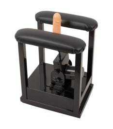 Sexmaschine „Sit-On-Climaxer“ mit Dildo und Komfort-Sitzgestell