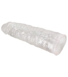 Penishülle mit Noppen und Adern, transparent