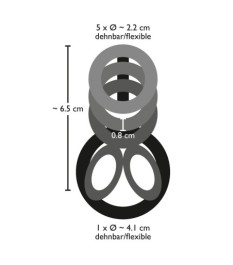 Penisring „Cockring“ mit Hodenring und gezacktem Verbindungssteg