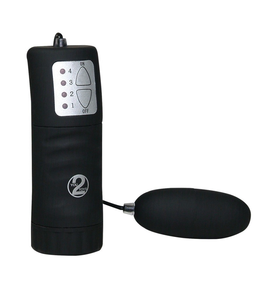 Vibroei „Velvet Black Bullet“ mit Fernbedienung und 4 Vibrationsstufen