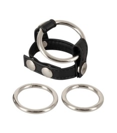 4-teiliges Set „Riemen" plus 3 Penisringe