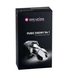 Peniskäfig „Pubic Enemy No 1“, kompatibel mit Reizstromgerät