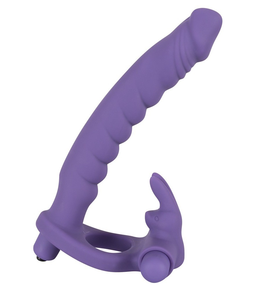 Umschnalldildo mit Vibro-Penisring „Double Delight“