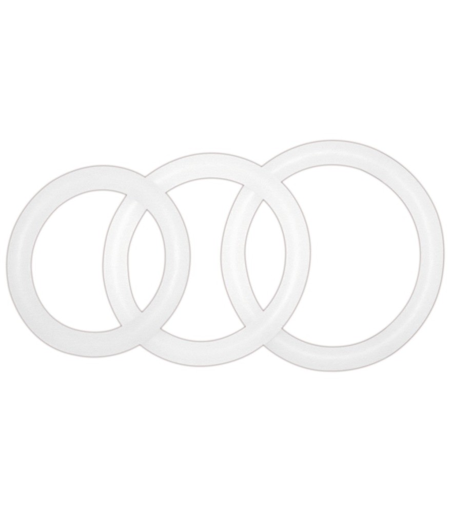 3-teiliges Penisringset „Potenz Plus“ aus Silikon