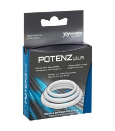 3-teiliges Penisringset „Potenz Plus“ aus Silikon