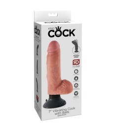 Vibrator „7" Vibrating Cock with Balls“, 13,3 cm