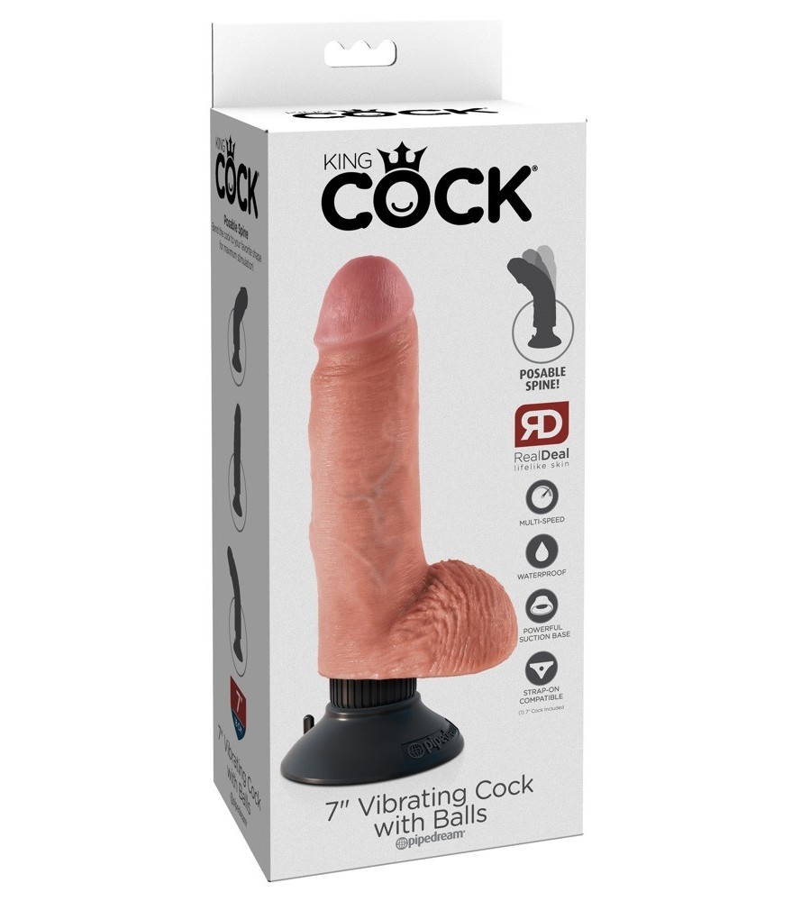 Vibrator „10" Vibrating Cock with Balls“