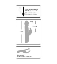 Rabbitvibrator „Push Vibrator“ mit Stoßfunktion in 3 Speeds
