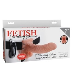 Strap-on „7" Vibrating Hollow Strap-on“, hohl mit Vibration