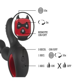 Prostatavibrator, 14,5 cm mit 10 Vibrationsmodi und 3 Rotationsstufen