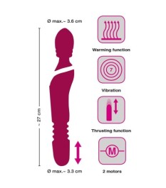 Massagestab „Warming & Thrusting Vibe“, mit Stoß- und Wärmefunktion