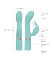 Rabbitvibrator „Kinky Luxurious Dual Massager“ mit Swarovski®-Kristall