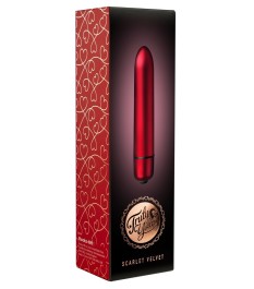 Vibrobullet „Scarlet Velvet“ mit 10 Vibrationsmodi und Mattlook.