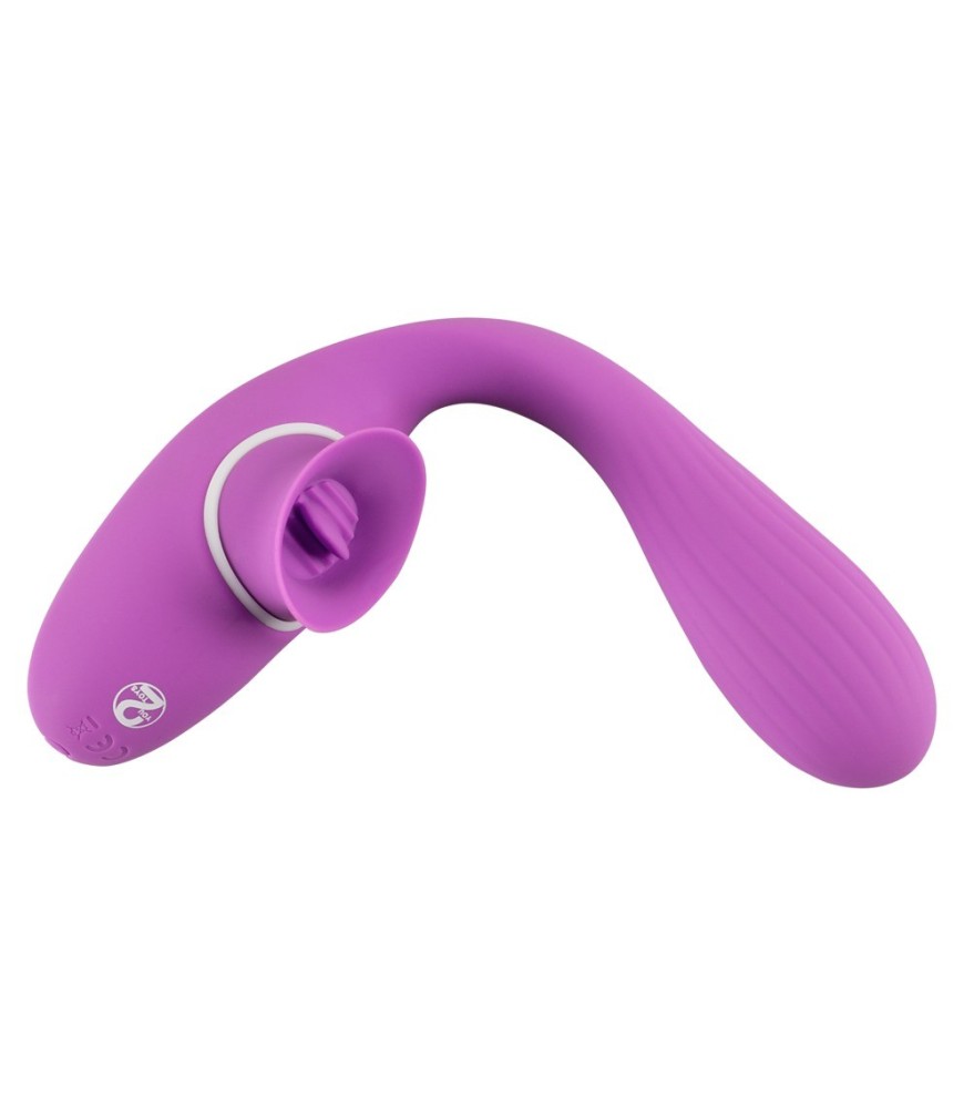 Vibrator „2 Function Bendable Vibe“ mit Leck-Zunge