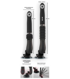 Stoßvibrator „RC Fucking Machine 2.0“ mit abnehm- und verstellbarem Sa
