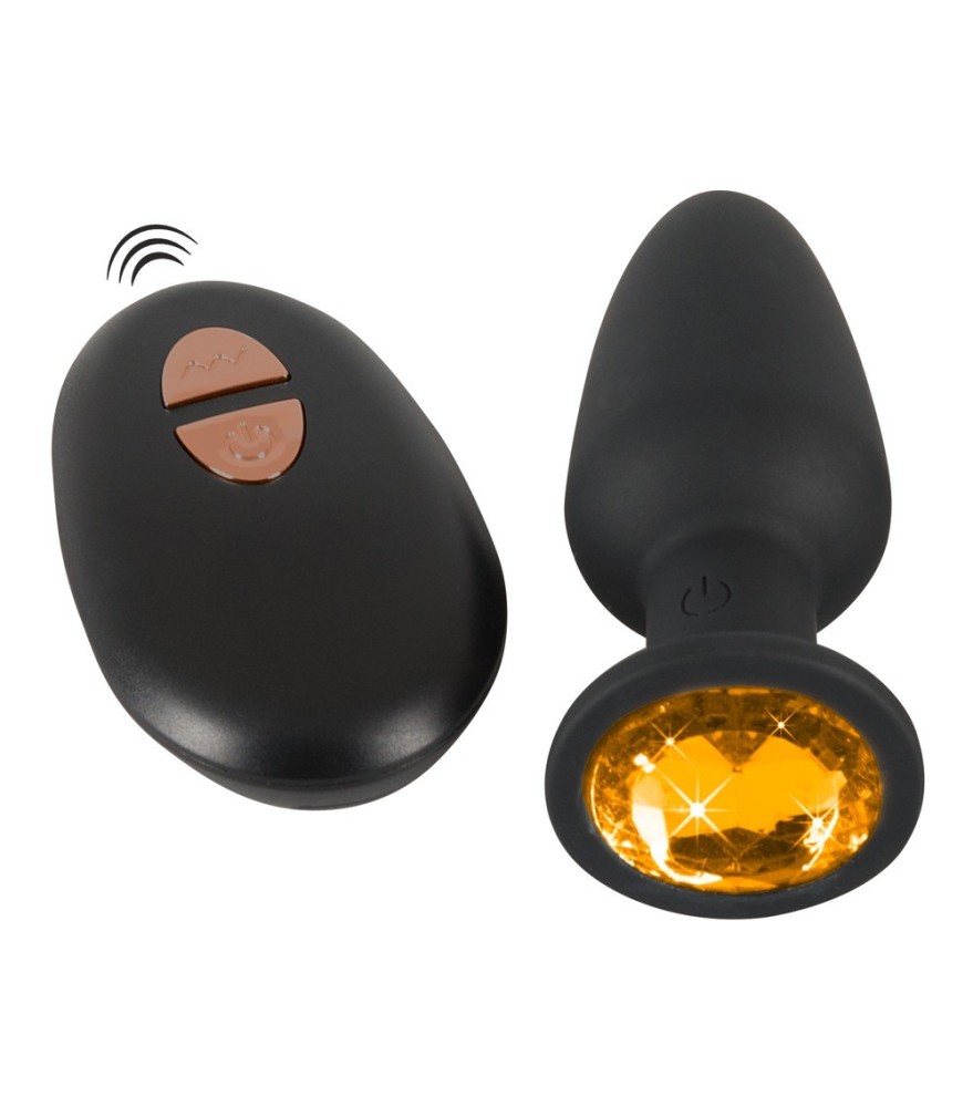 Vibroplug „Butt Plug mit Stein“ mit Fernbedienung