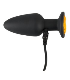 Vibroplug „Butt Plug mit Stein“ mit Fernbedienung, 7,5 cm