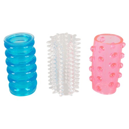 Penismanschetten „Tokio Cockrings“ mit Rillen und Noppen