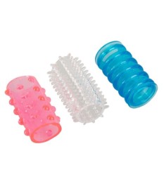 Penismanschetten „Tokio Cockrings“ mit Rillen und Noppen
