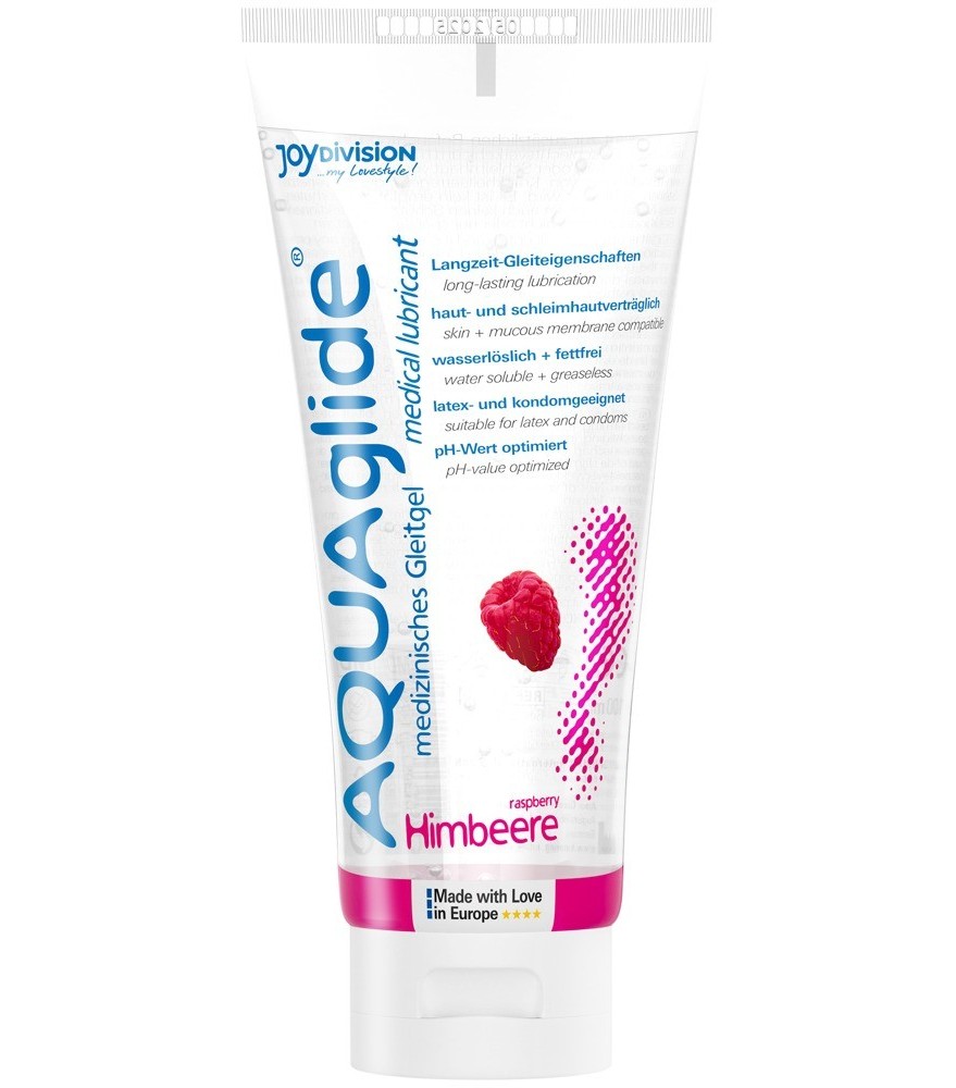 Gleitgel „AQUAglide Himbeere“ auf Wasserbasis
