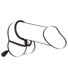 Penismanschetten „Tokio Cockrings“ mit Rillen und Noppen