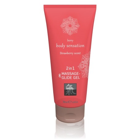 Massage- und Gleitgel „2in1 Strawberry Scent“